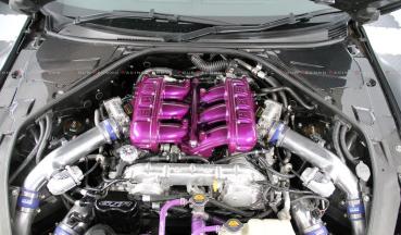 GT-R35 Carbon Bremsflüssigkeits- und Batterieabdeckungen 5er Kit Engine Dress Up